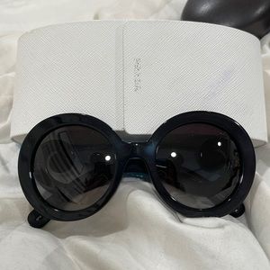 Oversized PRADA round sunglasses